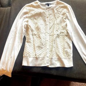 White XL Ann Taylor cardigan